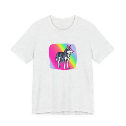 Pop Art Husky T-Shirt (Grey)