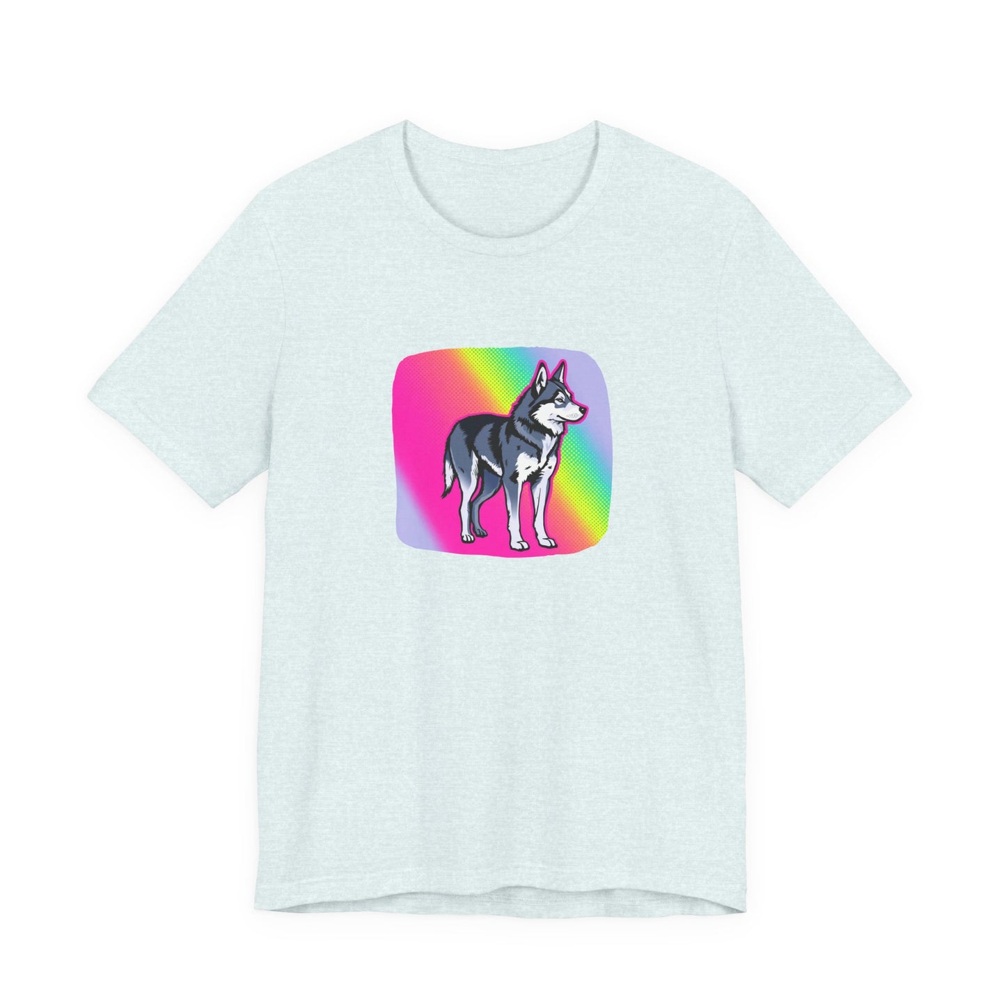 Pop Art Husky T-Shirt (Grey)