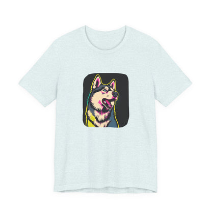 Pop Art Husky T-Shirt (Black)