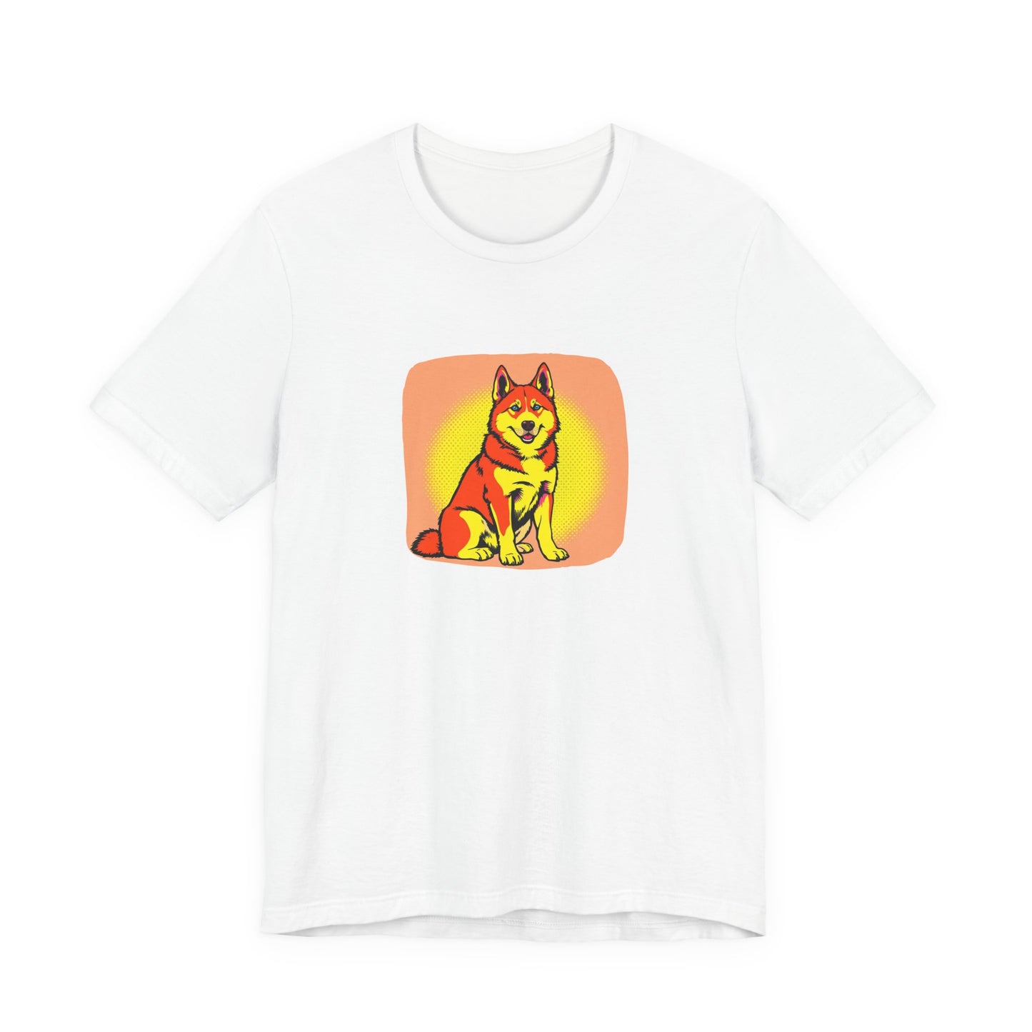Pop Art Husky T-Shirt (Red)