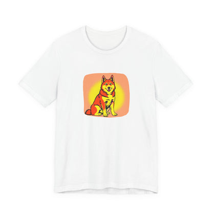 Pop Art Husky T-Shirt (Red)