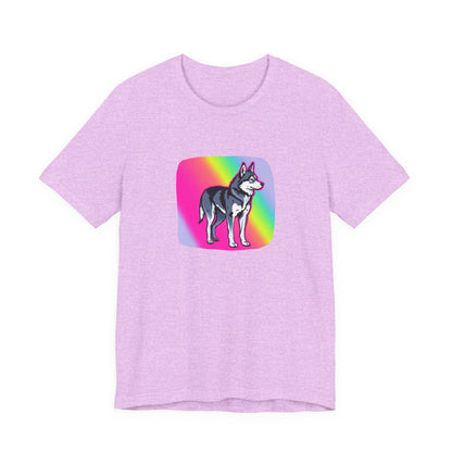 Pop Art Husky T-Shirt (Grey)