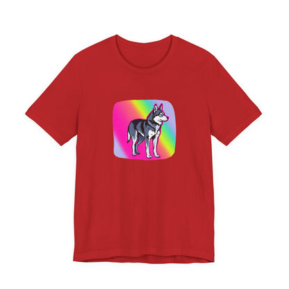 Pop Art Husky T-Shirt (Grey)