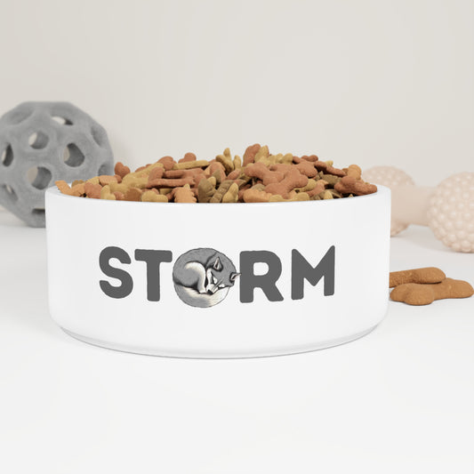 Storm Husky Letter Pet Bowl