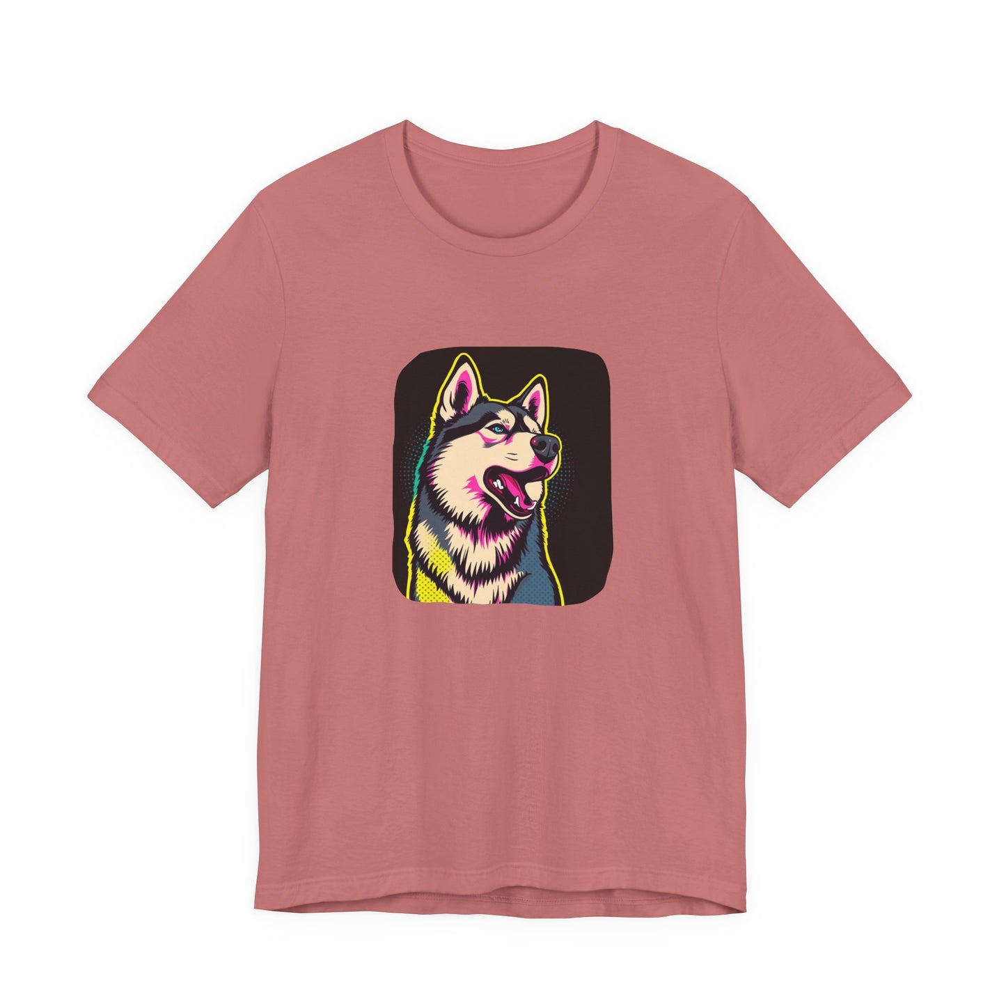 Pop Art Husky T-Shirt (Black)