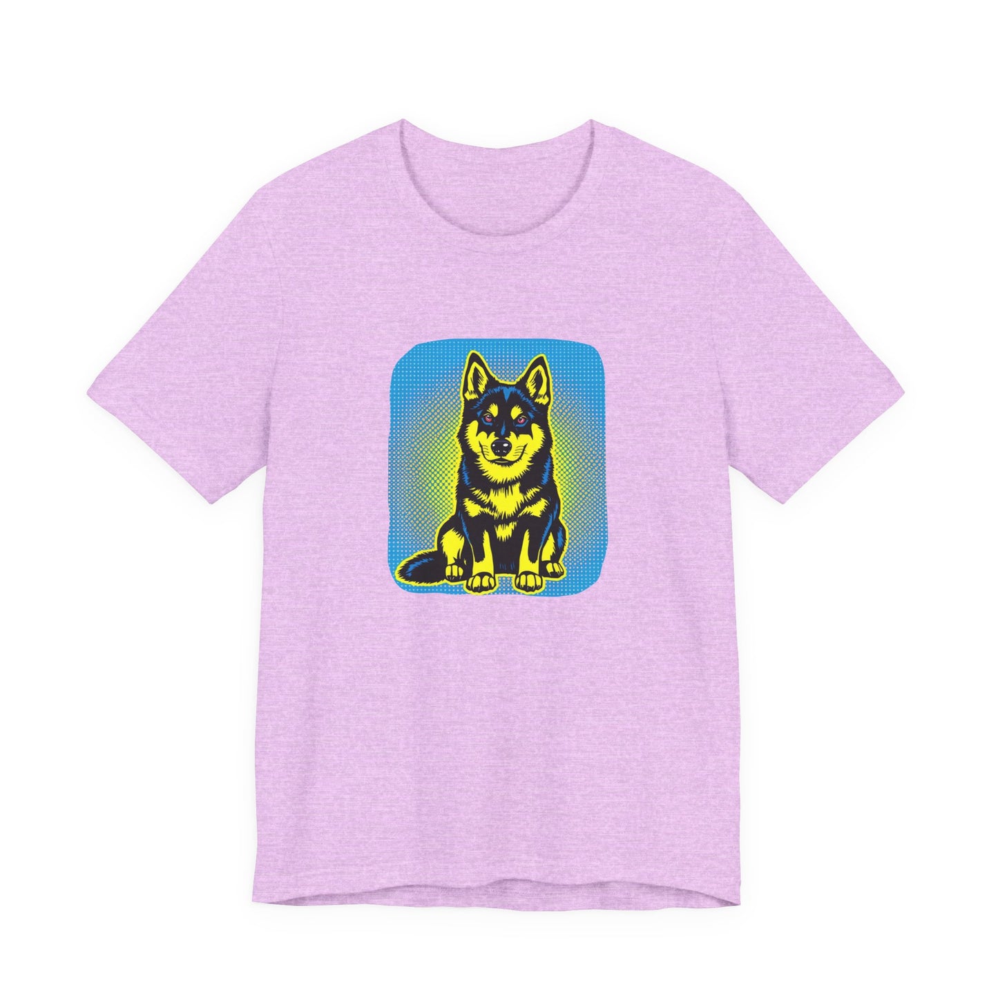 Pop Art Husky T-Shirt (Blue)
