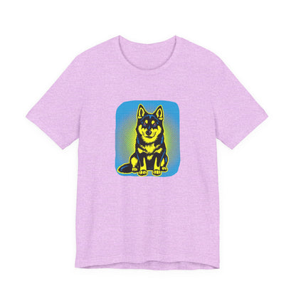 Pop Art Husky T-Shirt (Blue)