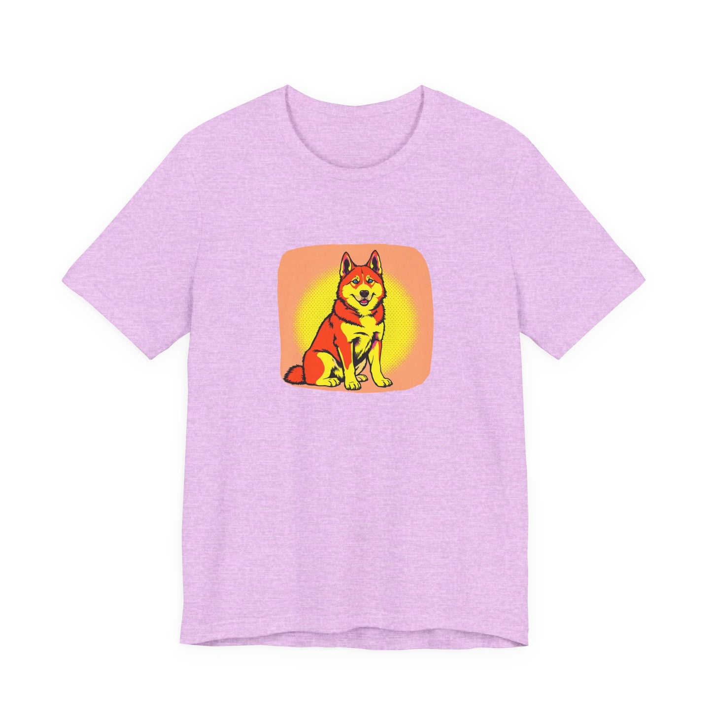 Pop Art Husky T-Shirt (Red)