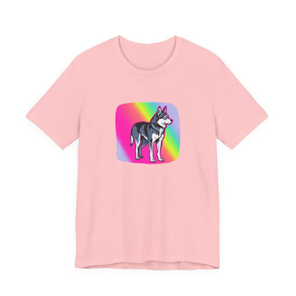Pop Art Husky T-Shirt (Grey)