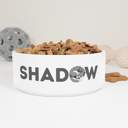 Shadow Husky Letter Pet Bowl