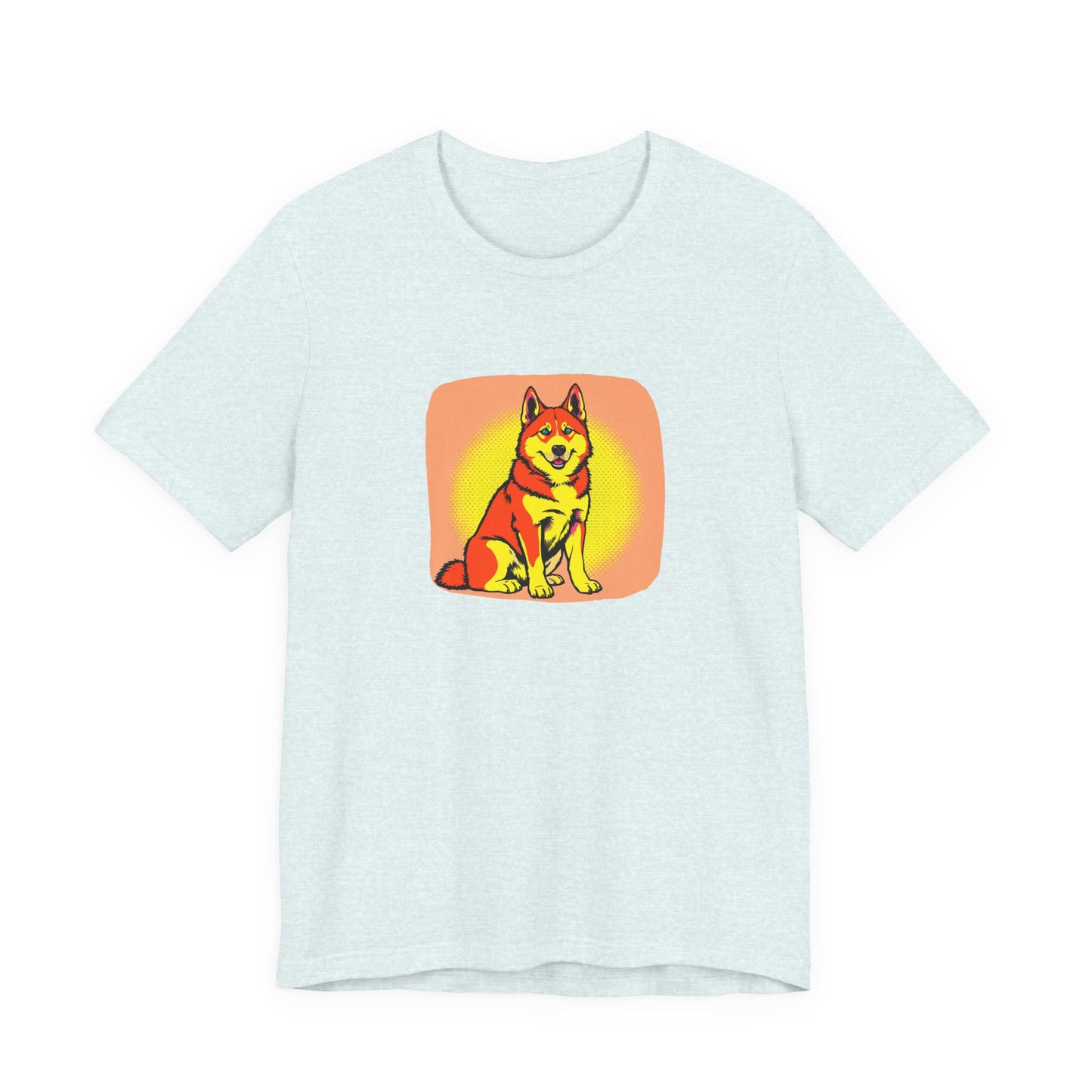 Pop Art Husky T-Shirt (Red)