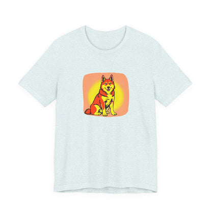 Pop Art Husky T-Shirt (Red)