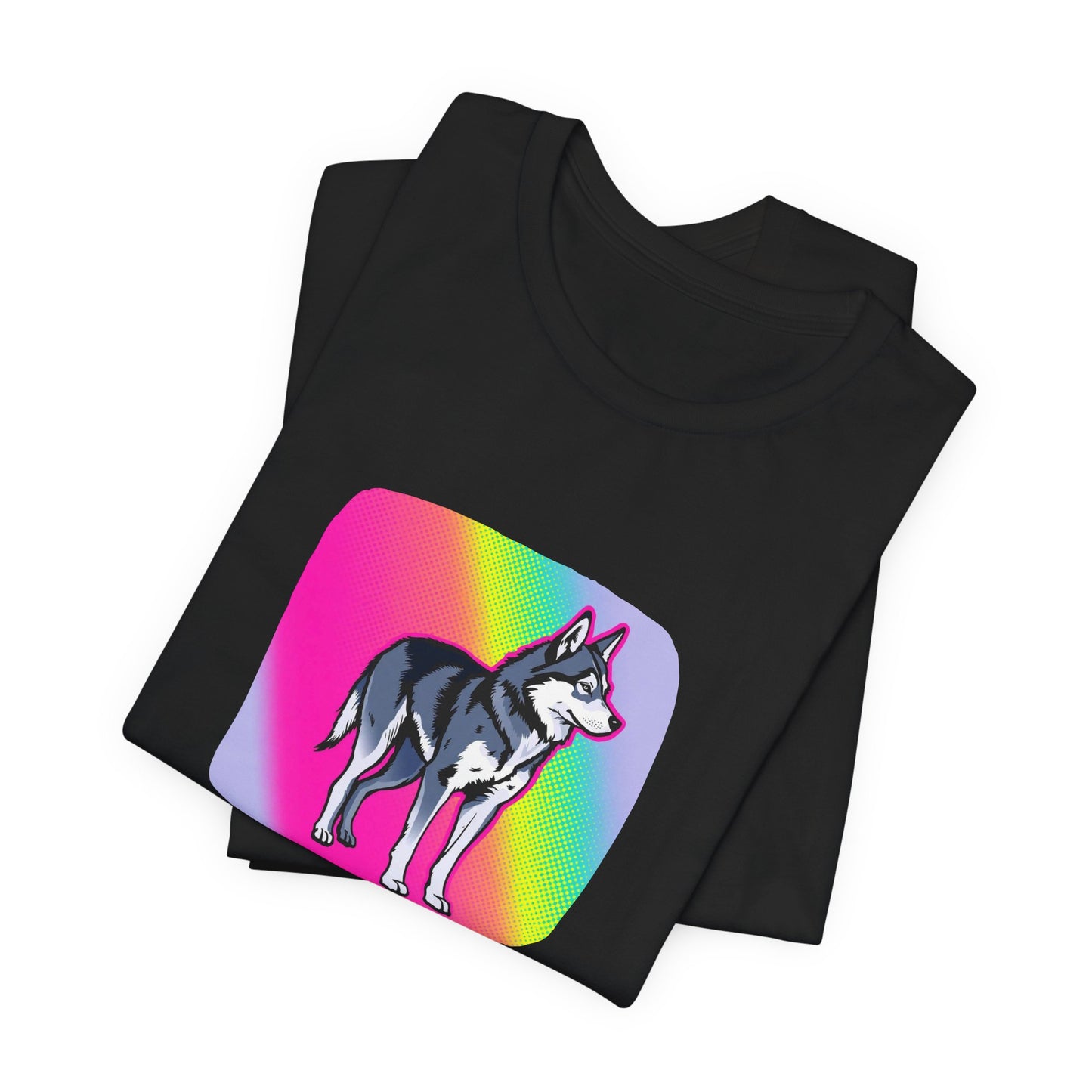Pop Art Husky T-Shirt (Grey)