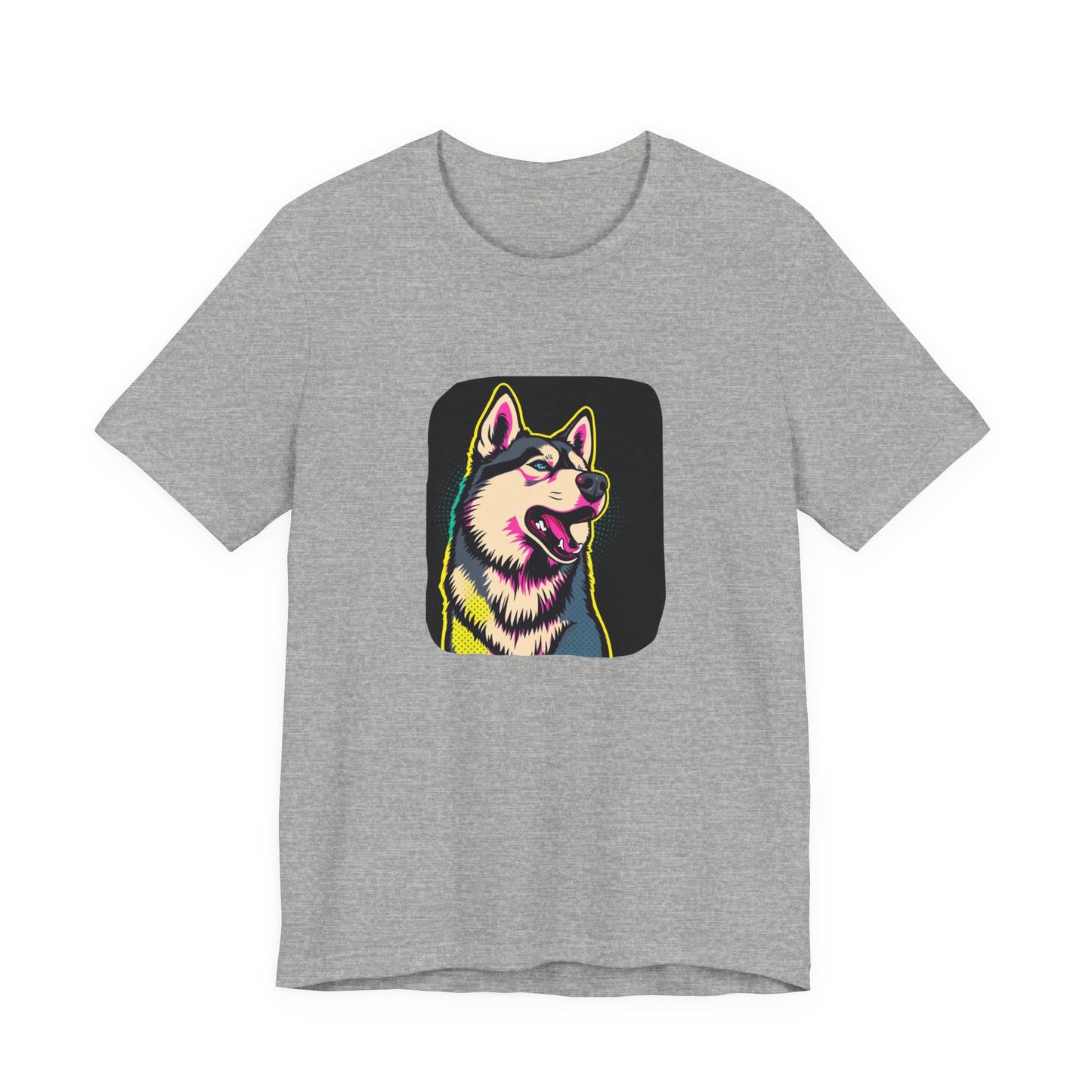 Pop Art Husky T-Shirt (Black)