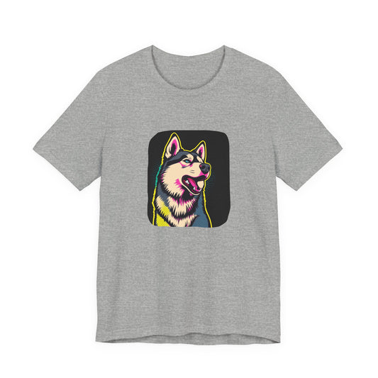 Pop Art Husky T-Shirt (Black)