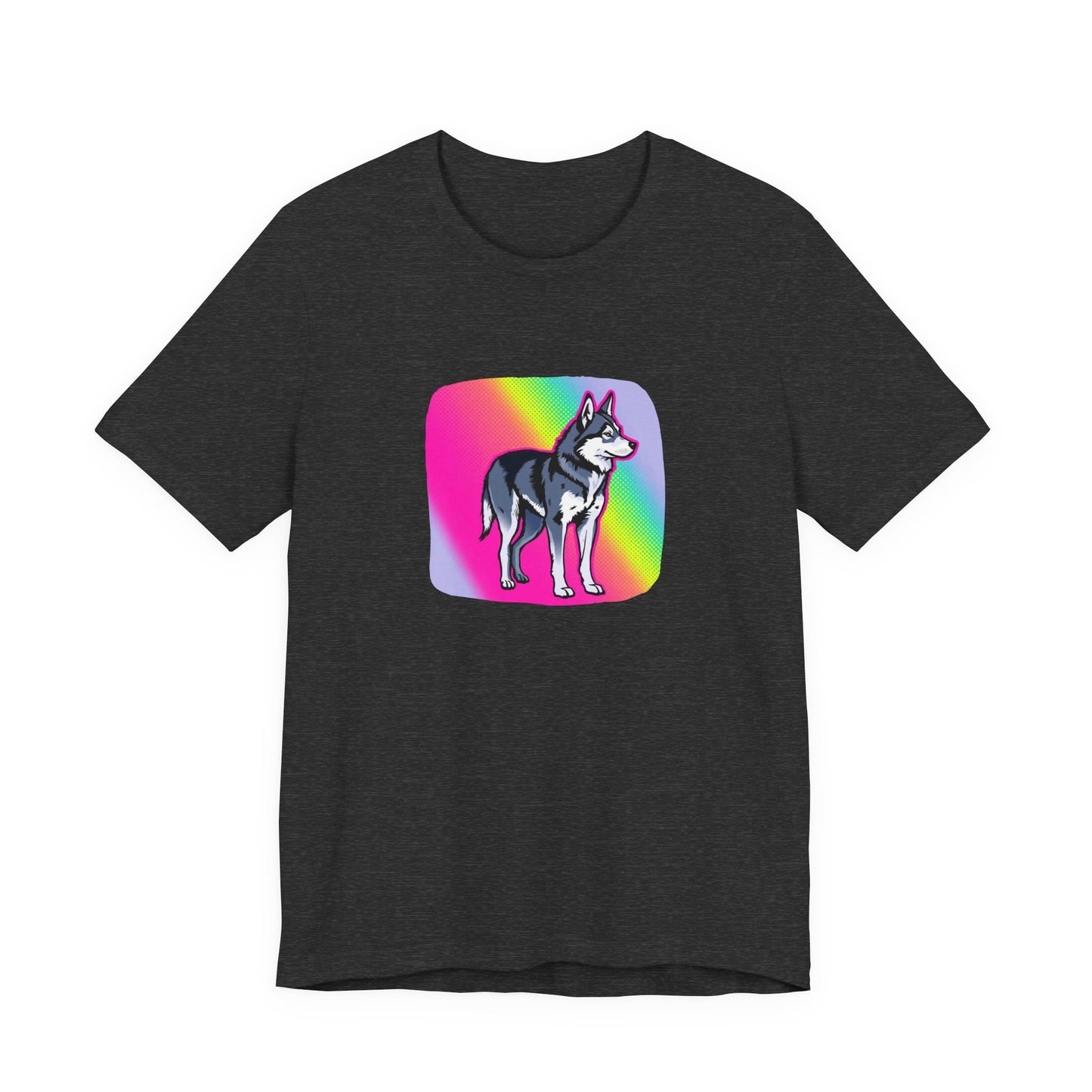 Pop Art Husky T-Shirt (Grey)
